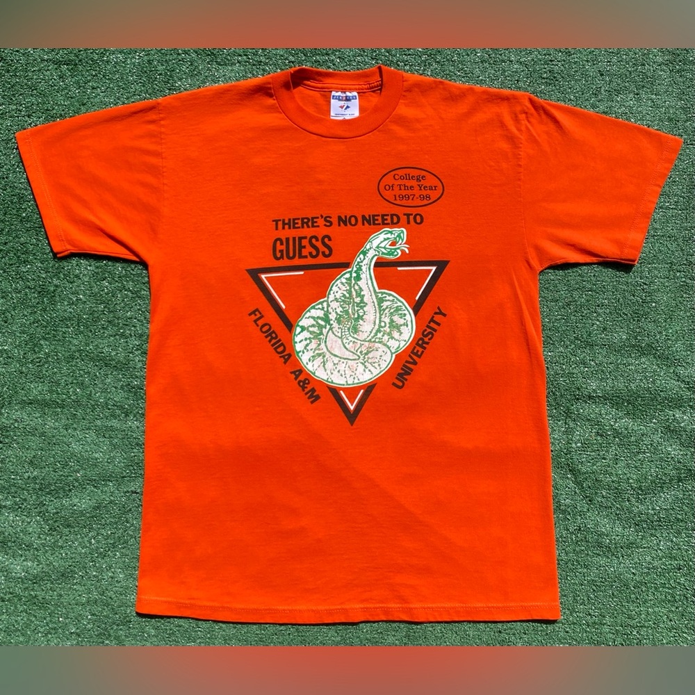 VTG 90’s Florida A&M Rattlers FAMU HBCU College Of The Year T-Shirt Men’s Medium